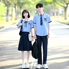 批发<b class='q'>实拍</b>出货中 2026新款情侣装短袖初高中生<b class='q'>运动</b>会学生班服定制套装