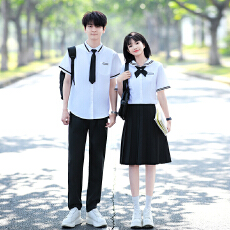 批发<b class='q'>实拍</b>出货中 2026新款情侣装短袖初高中生<b class='q'>运动</b>会学生班服定制套装