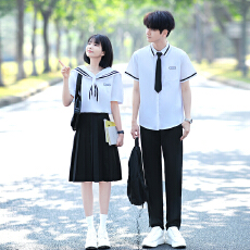 批发<b class='q'>实拍</b>出货中 2026新款情侣装短袖初高中生<b class='q'>运动</b>会学生班服定制套装