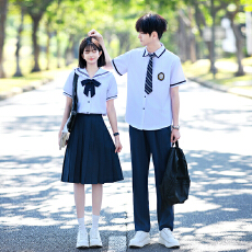 批发<b class='q'>实拍</b>出货中 2026新款情侣装短袖初高中生<b class='q'>运动</b>会学生班服定制套装