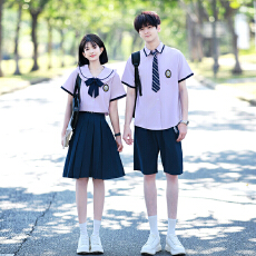 批发<b class='q'>实拍</b>出货中 2026新款情侣装短袖初高中生<b class='q'>运动</b>会学生班服定制套装