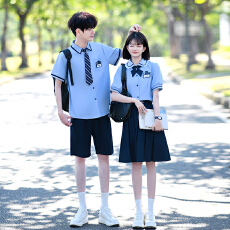 批发<b class='q'>实拍</b>出货中 2026新款情侣装短袖初高中生<b class='q'>运动</b>会学生班服定制套装