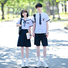 批发<b class='q'>实拍</b>出货中 2026新款情侣装短袖初高中生运动会学生班服定制套装