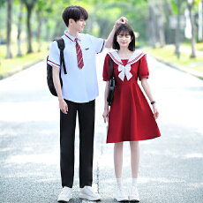 批发<b class='q'>实拍</b>出货中 2026新款情侣装短袖初高中生运动会学生班服定制套装