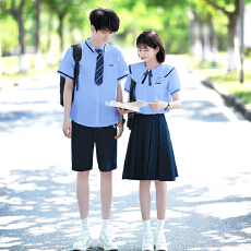 批发<b class='q'>实拍</b>出货中 2026新款情侣装短袖初高中生运动会学生班服定制套装