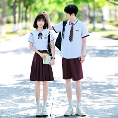 批发<b class='q'>实拍</b>出货中 2026新款情侣装短袖初高中生运动会学生班服定制套装