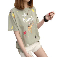 批发夏小清新<b class='q'>个性</b>短袖<b class='q'>t</b><b class='q'>恤</b>女休闲宽松百搭大码上衣