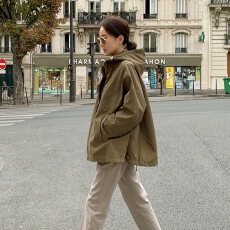 批发2026新秋新款<b class='q'>韩国</b>防晒衫百搭薄款休闲宽松夹克外套女长袖<b class='q'>风衣</b>