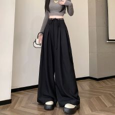 批发西装阔腿裤女2026春秋设计感宽松休闲拖地裤裙女