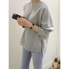 批发韩版<b class='q'>女</b>装新款2026简约前短后长纯色套头长袖<b class='q'>女</b>卫衣外套