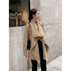 批发卡其色翻领风衣外套<b class='q'>女</b>早秋2026新款爆款韩系巨好看穿搭小个子大衣