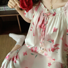 批发<b class='q'>夏季</b><b class='q'>睡衣</b>中长款短袖睡裙长裙女生冰雪丝<b class='q'>性感</b>可外穿家居服直播爆款