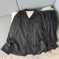 批发艾欣新款秋冬季<b class='q'>男士</b>爆款徳绒简约保暖睡衣长袖<b class='q'>长裤</b>家居服两件套装