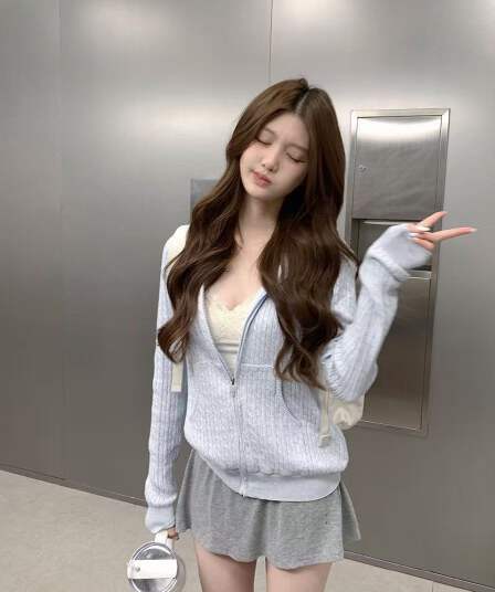 후드 꽈배기 모직물 오픈 가디건 오픈 가디건 여성 조기 가을 루즈핏 지퍼 스웨터 코트