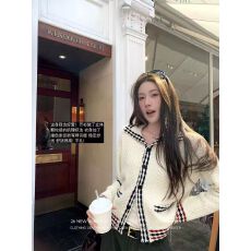 批发法式慵懒感撞色<b class='q'>条纹</b>针织开衫女2026秋季新款时尚遮肉百搭减龄上衣