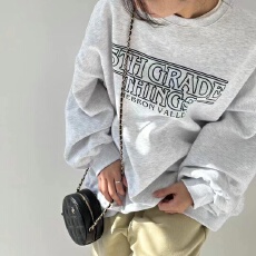 批发<b class='q'>韩国</b>新款<b class='q'>卫衣</b>华棉复合牛奶丝320克银狐绒420克圆领宽松印花中长款