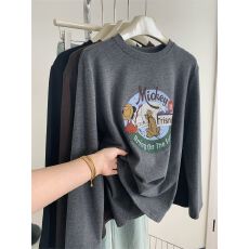 批发德绒】特<b class='q'>大码</b>300斤加厚磨毛T恤女内搭秋冬软糯长袖<b class='q'>打底衫</b>