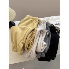 批发华棉复羊驼绒】特大码300斤休闲束脚运动裤冬宽松加绒卫裤