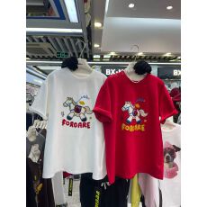 批发德绒】特<b class='q'>大码</b>300斤刺绣德绒马年短袖T恤女秋冬上衣