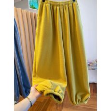 批发摇粒绒复合真超】特大码300斤加绒休闲卫裤女<b class='q'>冬</b>松紧保暖裤