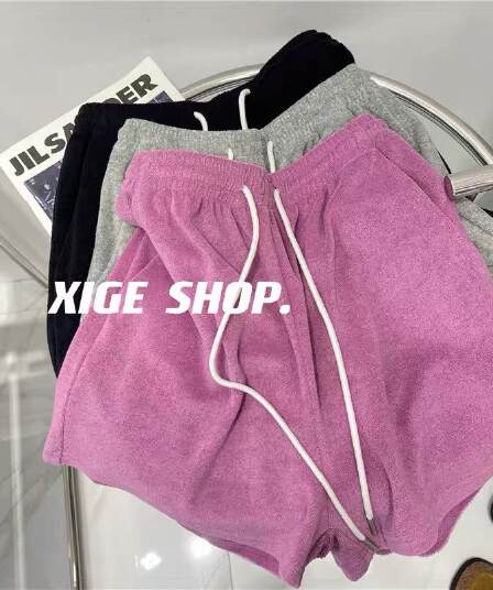 원본 원단 특별 빅 사이즈 300 근 운동 캐주얼 반바지 여성 루즈핏 넓은 다리 핫 바지 외출용