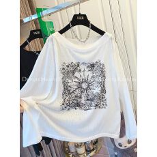 批发雪花棉】特大码300一字领长袖T恤宽松轻薄上衣女2026<b class='q'>秋</b>