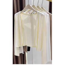 批发2024<b class='q'>夏季</b><b class='q'>开衫</b>女春秋新款外搭披肩短款防晒罩衫