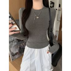 批发<b class='q'>莫代尔</b>92人棉8氨纶260克夏季新款宽松百搭休闲显瘦纯色上衣