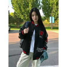 批发官图 特价不减 双面尼绒-100%涤-500克 国潮美式复古棒球<b class='q'>服</b>刺绣潮