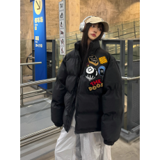 批发官图 特价不减 原版刺绣 国潮美式高街植绒刺绣棉服冬季男女<b class='q'>情侣</b>