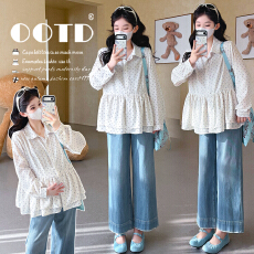 批发实拍2026春夏新款波点甜美衬衣小清新长袖娃娃领设计感<b class='q'>百搭</b>上衣