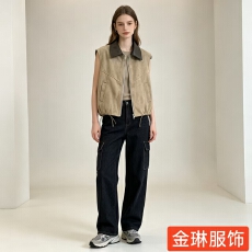 批发2026秋季新款麂皮马甲韩系高级感百搭马甲<b class='q'>背心</b>外套