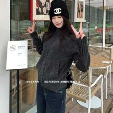 批发红色长袖拉链毛衣外套2025秋冬新款宽松休闲加厚针织开衫慵懒风