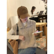 批发实拍 含羊毛高品质简约百搭高领无袖马甲毛衣叠穿坎肩