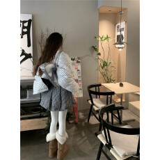 批发实拍 冬季新款韩系波点面包服羽绒棉服外套
