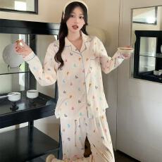 小叮当甜美可爱韩版卡通春秋款少女睡衣休闲夏家居服套装