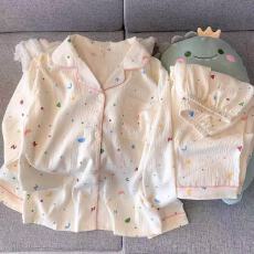 小叮当甜美可爱韩版卡通春秋款少女睡衣休闲夏家居服套装