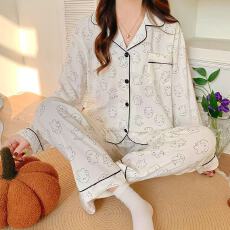 小叮当甜美可爱韩版卡通春秋款少女睡衣休闲夏家居服套装