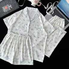 批发小叮当云朵棉<b class='q'>韩版</b>少女甜美可爱长袖夏睡衣女春秋三件套家居服套<b class='q'>装</b>