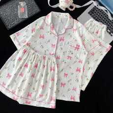 批发小叮当云朵棉<b class='q'>韩版</b>少女甜美可爱长袖夏睡衣女春秋三件套家居服套<b class='q'>装</b>