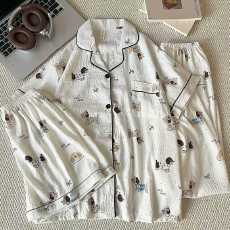 批发小叮当云朵棉<b class='q'>韩版</b>少女甜美可爱长袖夏睡衣女春秋三件套家居服套<b class='q'>装</b>