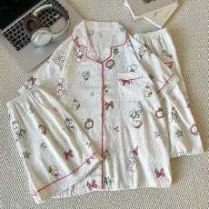 批发小叮当云朵棉<b class='q'>韩版</b>少女甜美可爱长袖夏睡衣女春秋三件套家居服套<b class='q'>装</b>