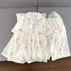 批发小叮当云朵棉<b class='q'>韩版</b>少女甜美可爱长袖夏睡衣女春秋三件套家居服套<b class='q'>装</b>