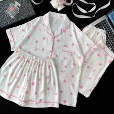 批发小叮当云朵棉<b class='q'>韩版</b>少女甜美可爱长袖夏睡衣女春秋三件套家居服套<b class='q'>装</b>