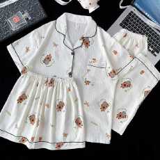 批发小叮当云朵棉<b class='q'>韩版</b>少女甜美可爱长袖夏睡衣女春秋三件套家居服套<b class='q'>装</b>