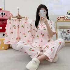 批发小叮当云朵棉<b class='q'>韩版</b>少女甜美可爱长袖夏睡衣女春秋三件套家居服套<b class='q'>装</b>