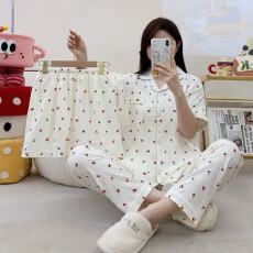 批发小叮当云朵棉韩版少女甜美<b class='q'>可爱</b>长袖夏<b class='q'>睡衣</b>女春秋三件套家居服套装