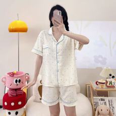 批发小叮当云朵棉韩版少女甜美<b class='q'>可爱</b>短袖短裤卡通夏季<b class='q'>睡衣</b>女家居服套装