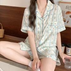 批发小叮当云朵棉韩版少女甜美<b class='q'>可爱</b>短袖短裤卡通夏季<b class='q'>睡衣</b>女家居服套装