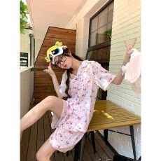 批发小叮当云朵棉短袖短<b class='q'>裤</b><b class='q'>韩版</b>少女甜美可爱卡通夏季睡衣女家居服套<b class='q'>装</b>
